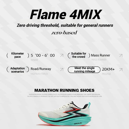 361 Degrees Flame 4.0 MIX Herren-Laufschuhe mit Carbonplatte, für Wettkämpfe und Marathon, stabiler Rückprall, verschleißfest, Herren-Sneaker 672512204