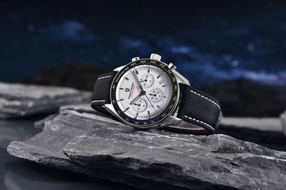 PAGANI DESIGN 2026 New Meteorite pattern dial Luxury Quartz Watch For Men Speed Sport Chronograph AR Sapphire crystal Wristwatch