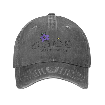 Spiel „Stardew Valley“ – Sonnen-Baseballkappe y2k, lustig, Unisex für Jugendliche, gewaschen, Hip-Hop-Hüte, sonnenschützendes Design, Outdoor-Sport, Snapback-Kappe, Geschenk