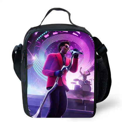 Lunchbags für Kinder, Cartoon-Fort-nite-Schul- und Picknicktaschen für Mädchen und Jungen, isolierte Kühltaschen für Kinder, tragbar und leicht