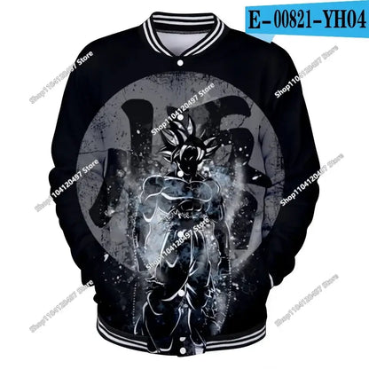 Dragon Ball Goku Kanji Symbol Men Zipper Hoodie Cartoon Japan Anime Women Sweatshirt 2025 New Fashion Children Jackets Coat, produit gaming premium Fraquane