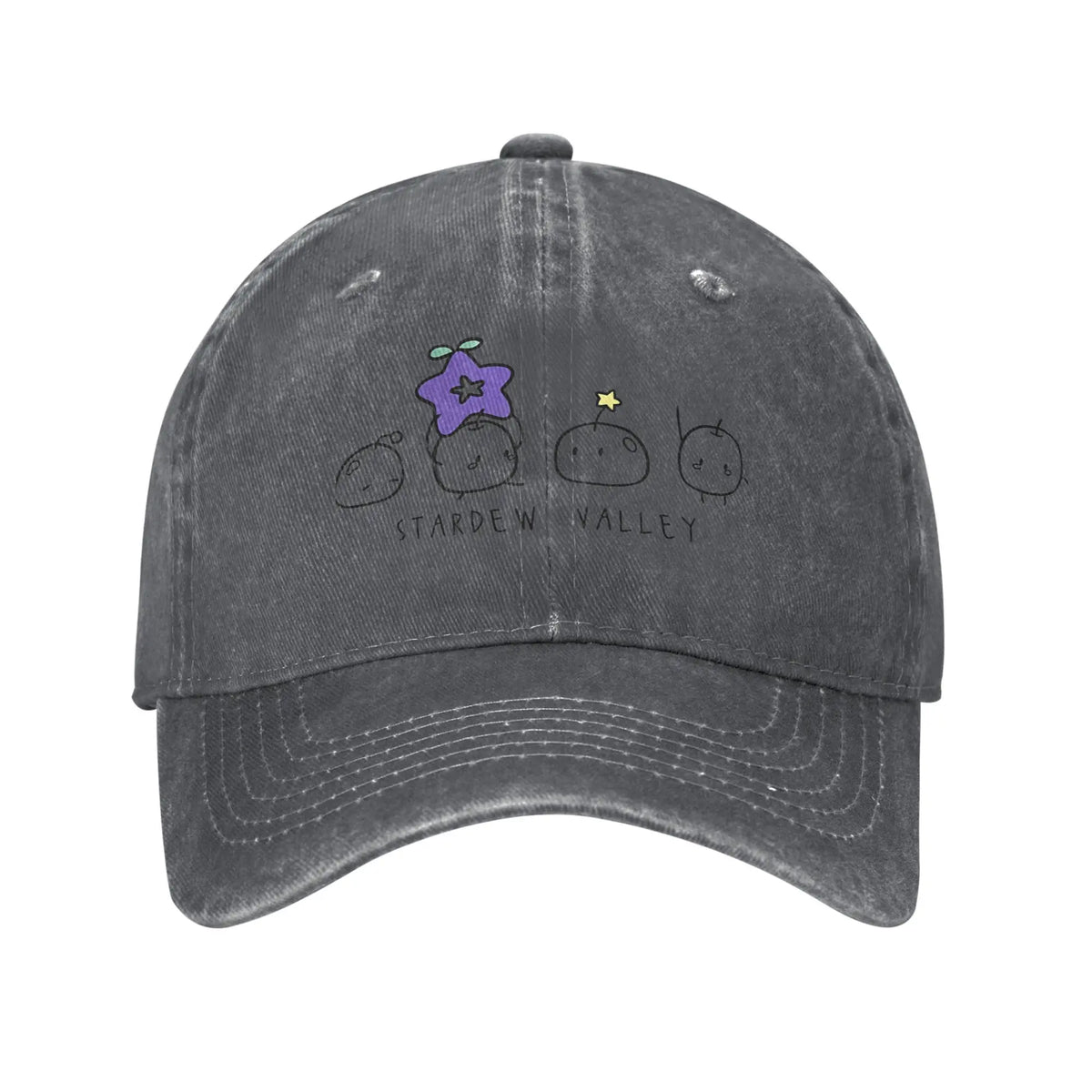 Spiel „Stardew Valley“ – Sonnen-Baseballkappe y2k, lustig, Unisex für Jugendliche, gewaschen, Hip-Hop-Hüte, sonnenschützendes Design, Outdoor-Sport, Snapback-Kappe, Geschenk