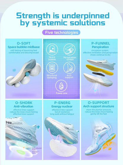 ONEMIX Sapatilhas de Running Casuais Respiráveis de Verão, Sapatilhas de Jogging Leves para Homem e Mulher, Calçado de Ginásio e Outdoor com Amortecimento para Desporto