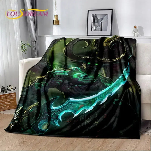 World of Warcraft, WOW, mekana plišana deka za gejmere, flanelska deka, prekrivač za dnevni boravak, spavaću sobu, krevet, kauč i piknik