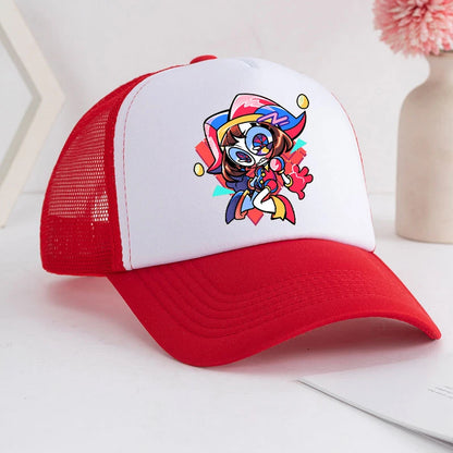 Casquette de baseball « The Amazing Digital Circus » pour adulte, imprimé anime, style athleisure estival pour étudiants, ajustable, chapeau de soleil mignon, cadeau