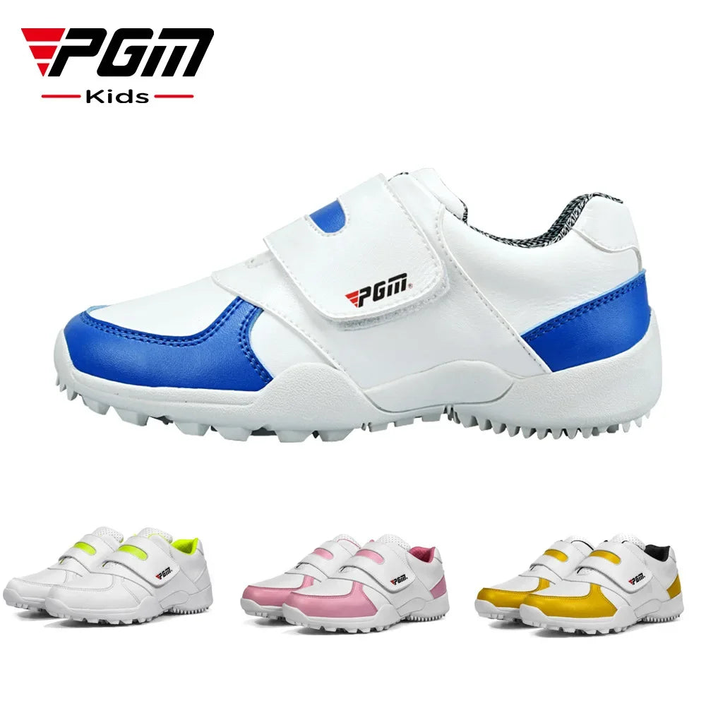 PGM Barn Flickor Pojkar Golfskor Halkfria Läder Utomhus Barnsneakers Sportskor XZ054