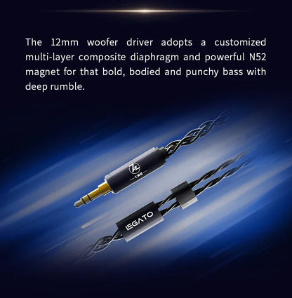 7Hz Legato Dual Dynamic Driver HiFi In-Ear Monitor Earphones – Premium Audiophile IEM with Detachable 0.78mm 2-Pin OCC Cable