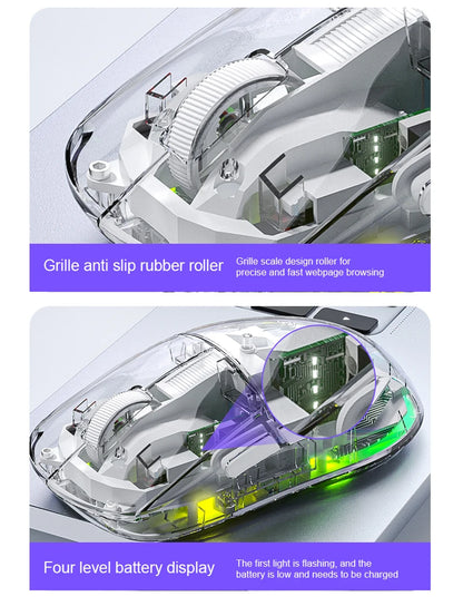 AULA SC660 Wireless Bluetooth Mouse E-sports Mouse Three-Mode Connection Lightweight Mouse Type-C Charging Game Office Girls Boys