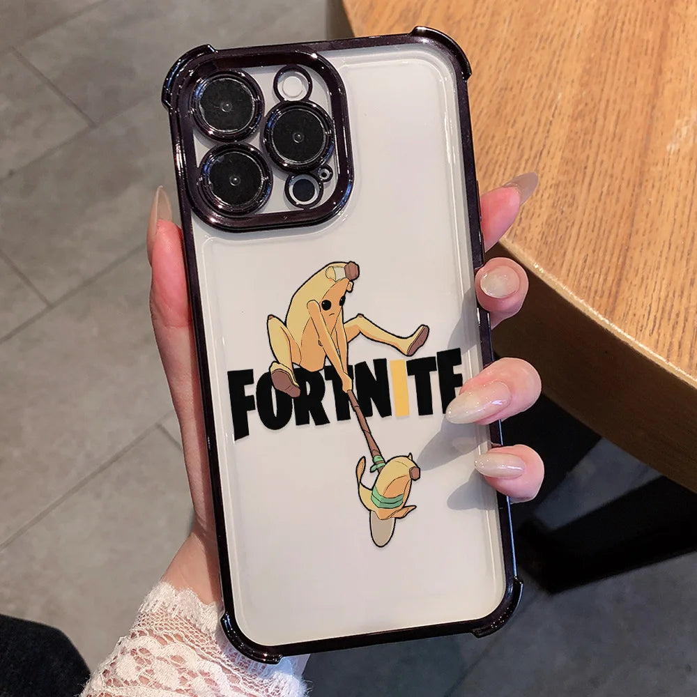 Anime Fortnite -peliteemainen suojakuori Xiaomi Redmi A7 15 A3 15C 14C K50 A1 Note 15 14 13 12 12s Pro Plus 4G 5G -puhelimille, putoamissuojaus
