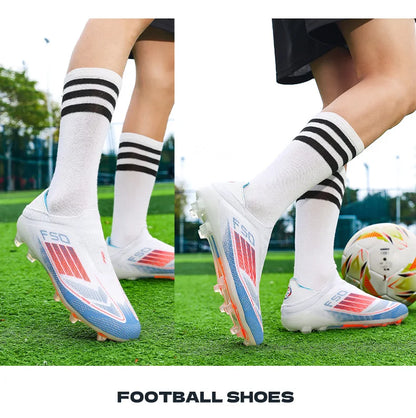 New Men's Soccer Shoes Grass Adult Football Boots FG Ultralight Sport Indoor Cleats Non-Slip Turf Futsal Comfortable  Sneakers
