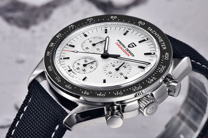 PAGANI DESIGN 2026 New Meteorite pattern dial Luxury Quartz Watch For Men Speed Sport Chronograph AR Sapphire crystal Wristwatch
