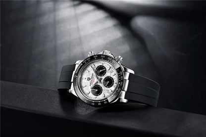 PAGANI DESIGN V2 40MM Relógio masculino de quartzo com mostrador meteorito, safira, cronógrafo retro, impermeável para homem