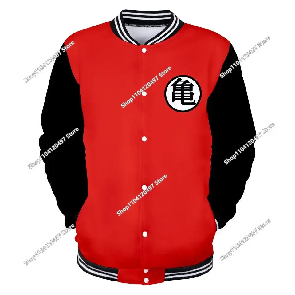 Dragon Ball Goku Kanji Symbol Men Zipper Hoodie Cartoon Japan Anime Women Sweatshirt 2025 New Fashion Children Jackets Coat, produit gaming premium Fraquane