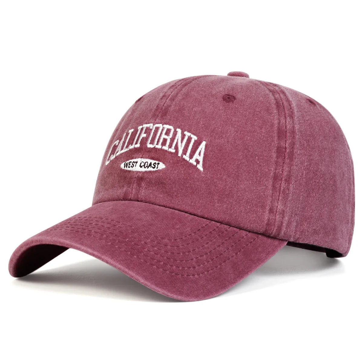 Unisex CALIFORNIA Letter Embroidery Wash Baseball Caps Spring and Autumn Outdoor Adjustable Casual Hats Sunscreen Hat