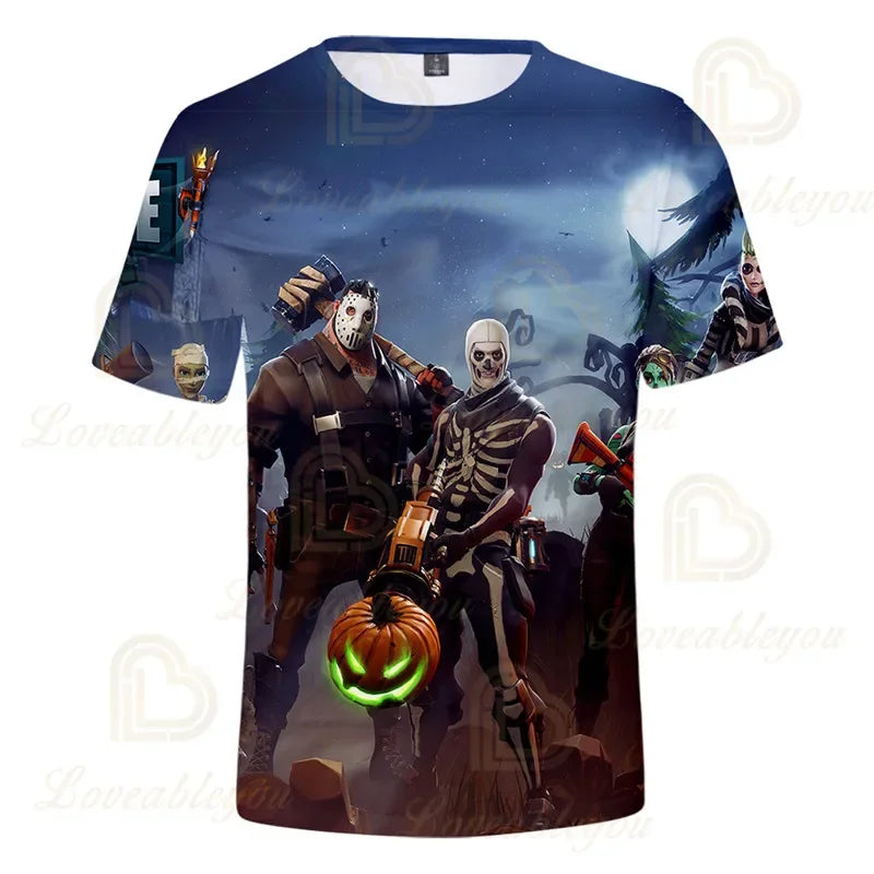 Fortnite Victory Kinderbekleidung für Jungen und Mädchen, Battle Royale 3D-Sweatshirt, Oberteile für Jungen und Mädchen, Kinder-T-Shirt, Hero-Teen-Tops