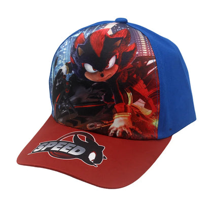 Dernière casquette de baseball ajustable pour enfants Sonic Print 48-54 cm, motif Anime Tails Knuckles, chapeau de soleil Shadow, hérisson bleu, chapeau d'extérieur pour bébé, cadeau