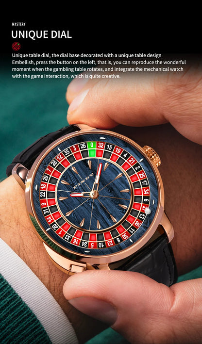 2025 NEW PINDU design Rotating dial Mechanical Watch Men Japan NH35 Movement Sapphire Waterproof TOP-luxurious Automatic watch