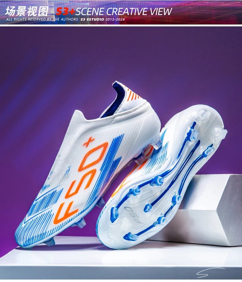 New Men's Soccer Shoes Grass Football Boots Ultralight Sport Comfortable Indoor Cleats Non Slip Fg Turf Futsal Adult Non-Slip