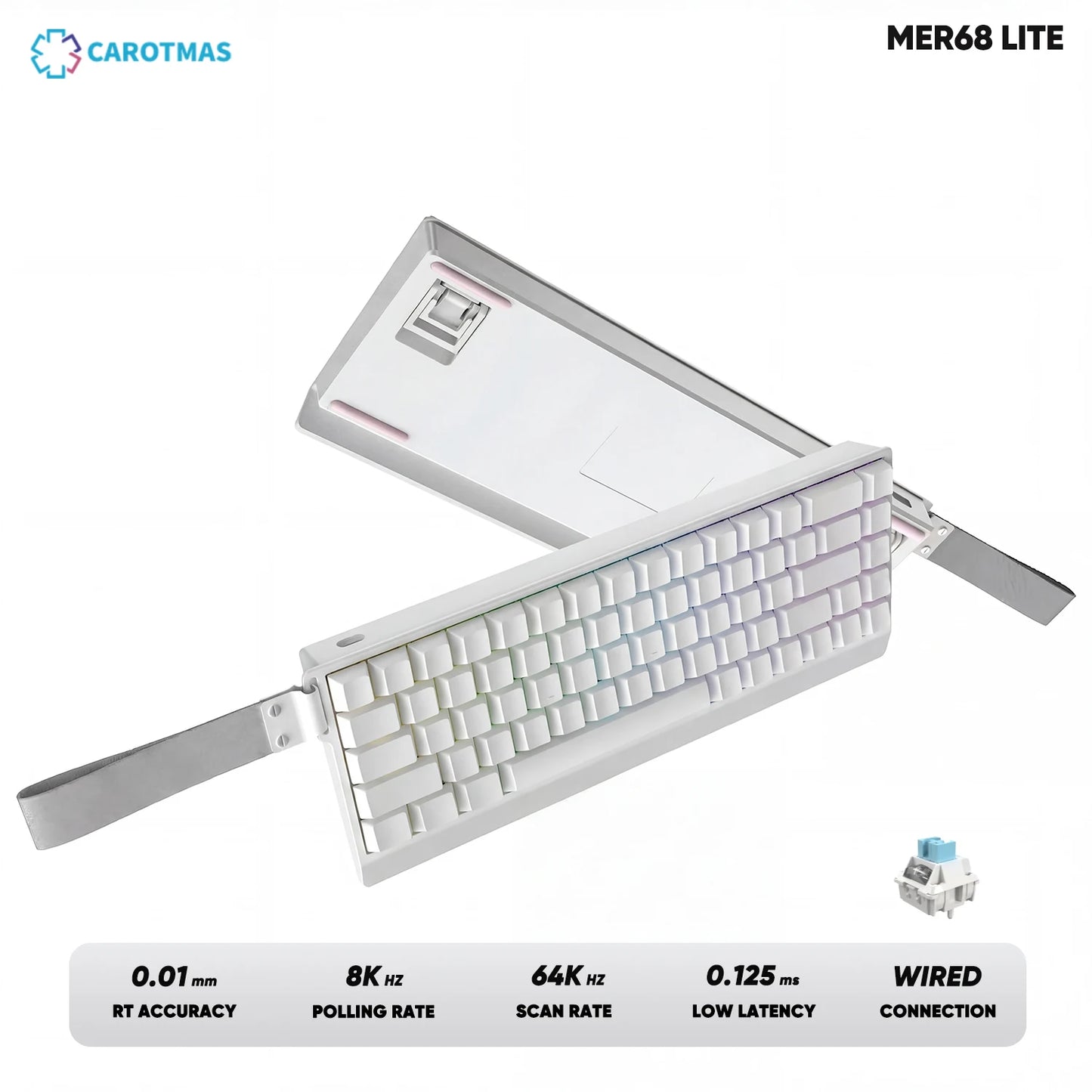IROK Carotmas Mercury68 Mercury 68 Mercury68 Pro Mercury68 Max RT 0.001mm 8K Teclado mecánico magnético gaming con cable para gamers