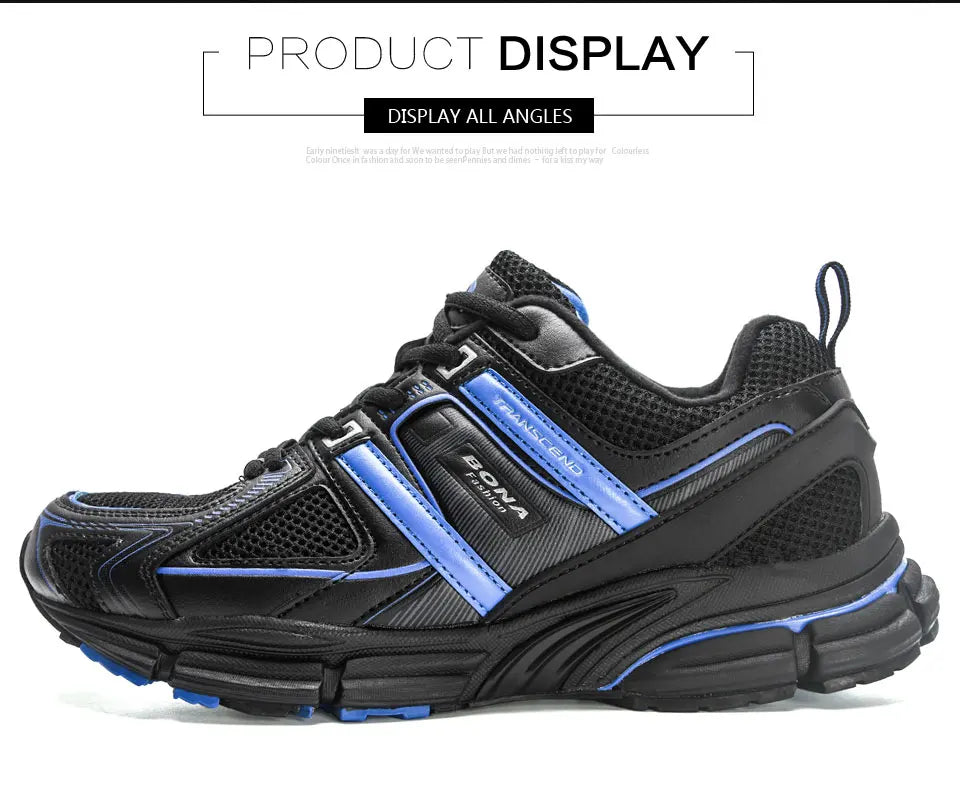 BONA 2023 New Designers Light Running Jogging Mesh Shoes Breathable Comfortable Men Sneaker Casual Outdoor Sport shoes Man Mesh