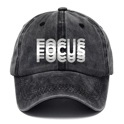 FOCUS Baseballkappe aus gewaschener Baumwolle mit Aufdruck, verstellbar, im klassischen Stil, Sport-Duckbill-Kappe für Damen und Herren