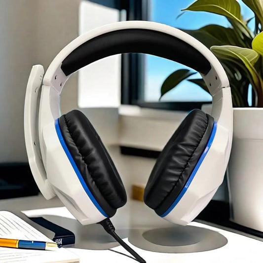 H4 Wired Gaming Headphones with Microphone, PS4 Computer Headset, Music Headphones with 3.5mm Jack, Online Course & Conference Audio Headphones