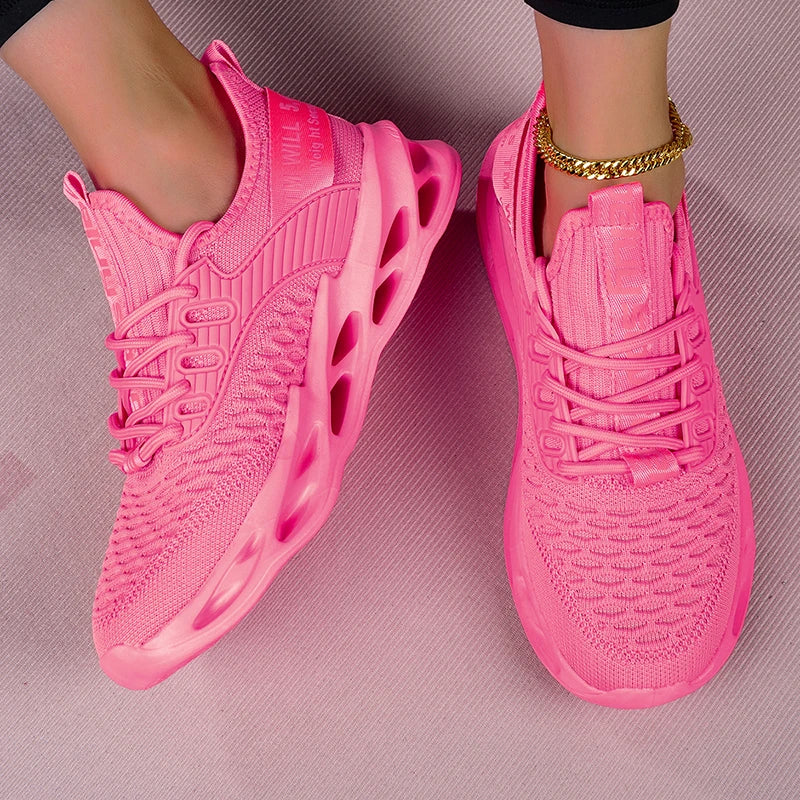 Zapatillas deportivas de moda para mujer, zapatillas con plataforma, zapatos planos de primavera-invierno, zapatillas de running para mujer, tallas grandes, 43