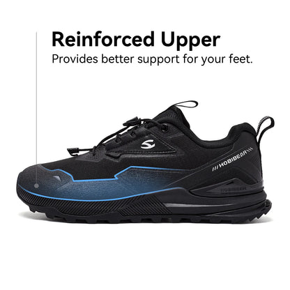HOBIBEAR Unisex Running Shoes, Elastic Band Hiking Sneakers, Lightweight Breathable Casual Shoes