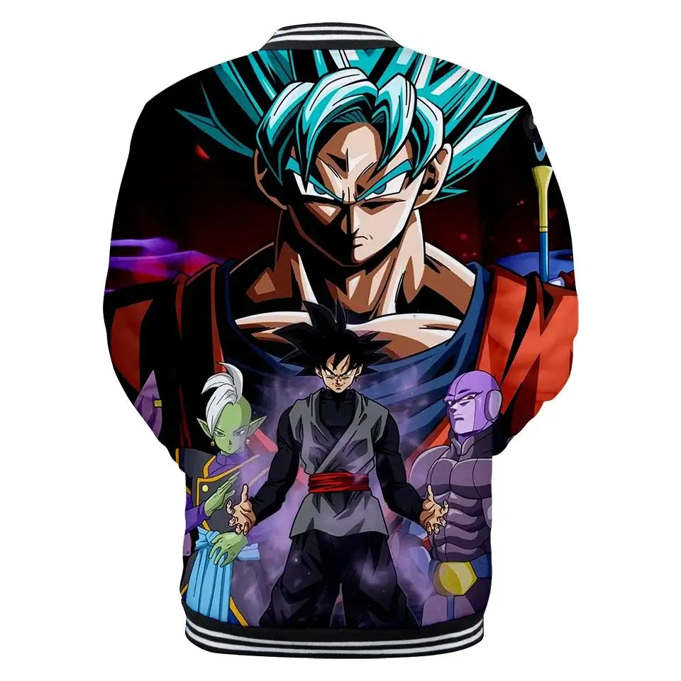 Dragon Ball Goku Kanji Symbol Men Zipper Hoodie Cartoon Japan Anime Women Sweatshirt 2025 New Fashion Children Jackets Coat, Produit gaming premium Fraquane