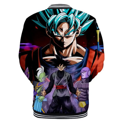 Dragon Ball Goku Kanji Symbol Men Zipper Hoodie Cartoon Japan Anime Women Sweatshirt 2025 New Fashion Children Jackets Coat, Produit gaming premium Fraquane