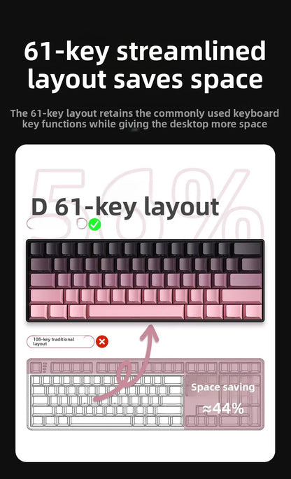 Keyboard Bluetooth Wireless Mechanical keyboards rgb Gamer teclado para tablet mecanico 60% ipad Backlit Mini usb key board