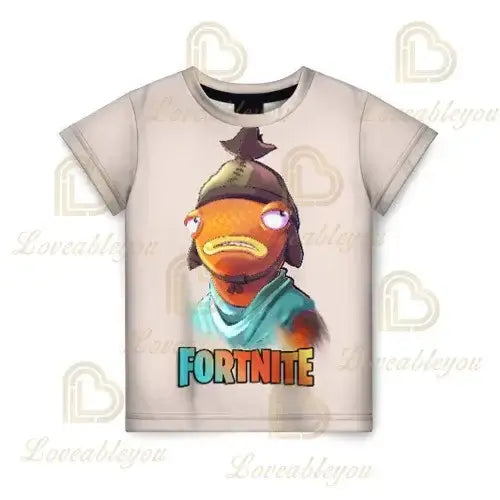 Dječja majica Cartoon Fortnite New Summer s 3D printom, za dječake i djevojčice, streetwear odjeća za odrasle i djecu, zabavna majica kratkih rukava s okruglim izrezom