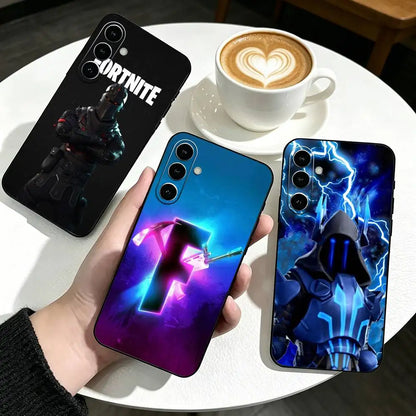 R-Royales F-Fortnites Game Phone Case Black Silicone Soft For Samsung Galaxy A73,A72,A71,A70,A53,A52,A51