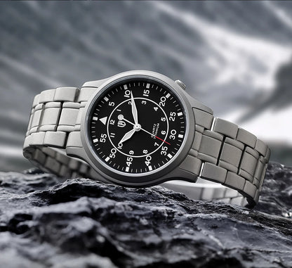 BERNY Titanium Watch For Men AR Coating Sapphire Fashion Wristwatch Luminous VH31 Ultra-thin Quartz Watch Waterproof 5ATM Watch