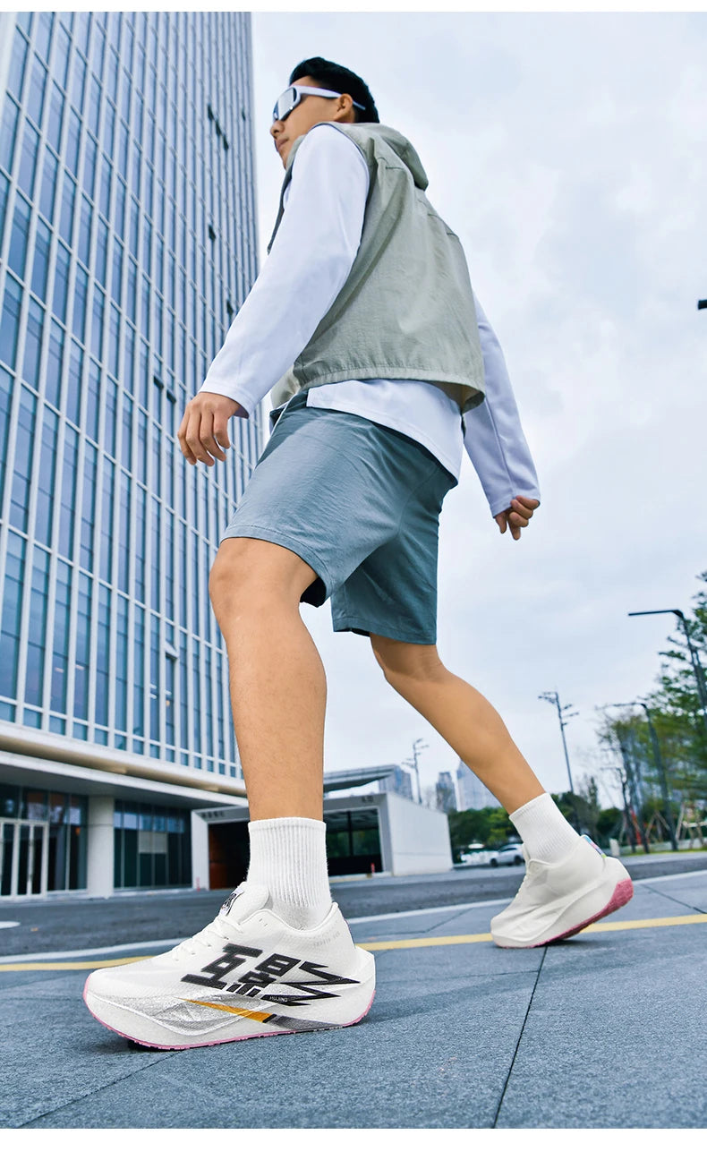 Running Shoe Men Sports Carbon Board Speciality Breathable Lightweight Women's Comfortable Athletic Nonskid Sneakers﻿ Marathon