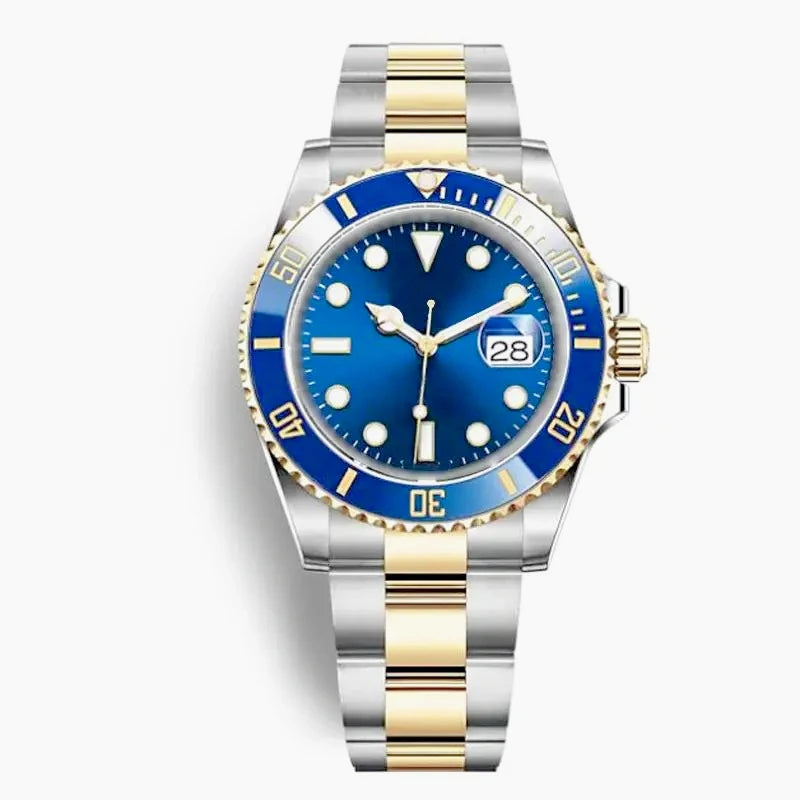 New High Quality Luxury Premium Men's Watch with and Mechanical Winding Strap 904L Stainless Steel Black Blue Waterproof