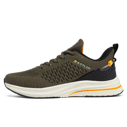 Baasploa Leichte Laufschuhe für Herren – Bequeme Designer-Mesh-Freizeitsneaker für Herren mit Schnürung – Outdoor-Sport- und Tennisschuhe für Herren