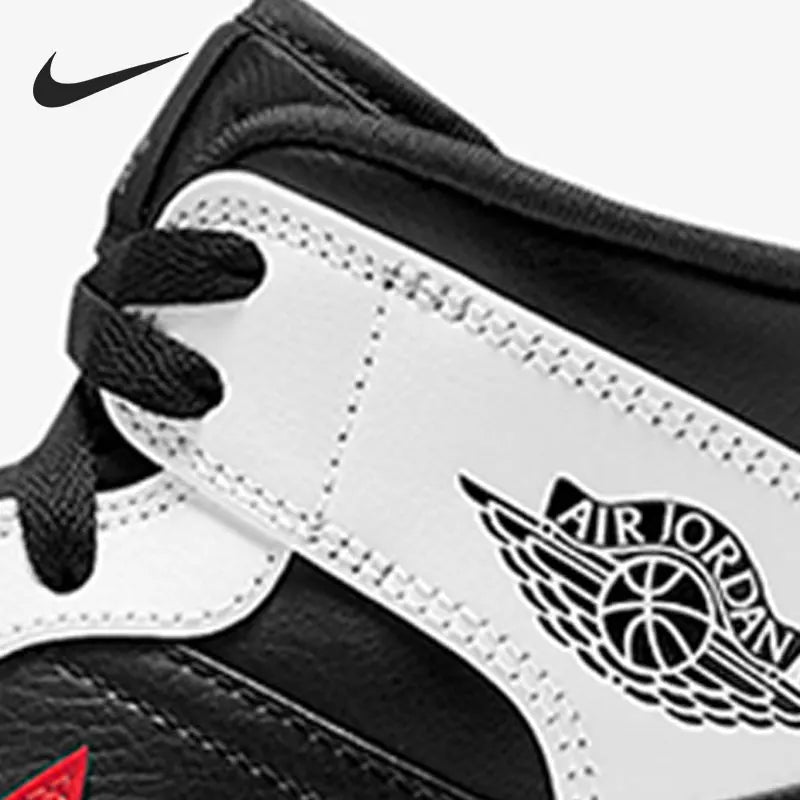 Nike genuine AIR JORDAN 1 men's mid top cushioned sports basketball shoes 554724-075