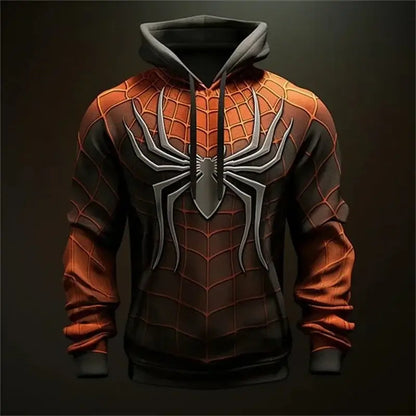 Spider Pattern Men's Fashion Hoodies Long Sleeve Autumn Winter 3D Print Street Hip Hop Sweatshirts 6XL Plus Size Casual Hoodies, Produit gaming premium Fraquane