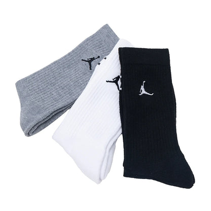 Pánské a dámské ponožky Nike, volnočasové ponožky, basketbalové ponožky, pohodlné běžecké tréninkové prodyšné módní ponožky střední délky (3 páry) Dx9632-914