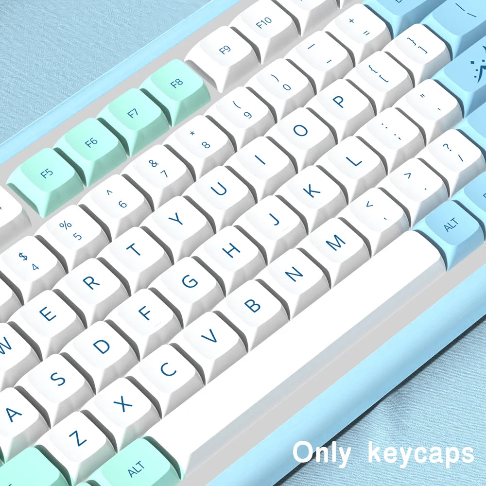 Keycaps Iceberg perfil XDA brasileño coreano japonés ruso español francés ISO Enter PBT para teclado mecánico GK61