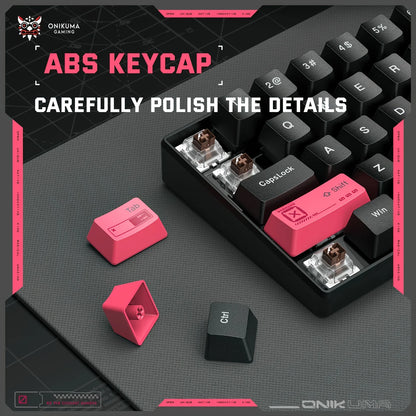 ONIKUMA G55 Mechanical Gaming Keyboard 61 Keys Layout RGB Customized Wired Colorful LED Backlit Keyboard for Computer Laptop PC