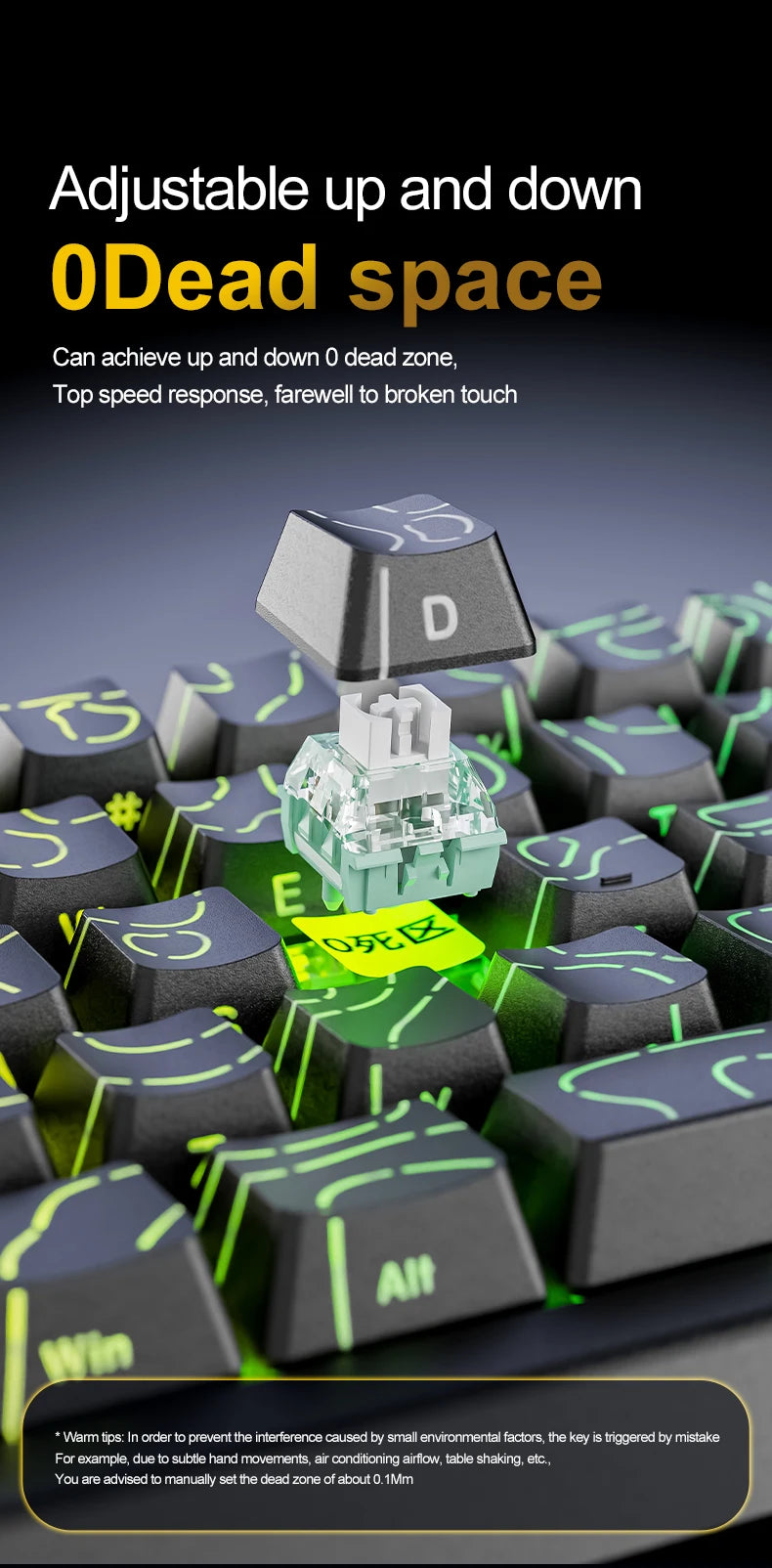 ATTACK SHARK X68HE Esports magnetic axis keyboard 8KHz return rate,total area 0.01mm,and 0.125ms rate class Ultra-low latency