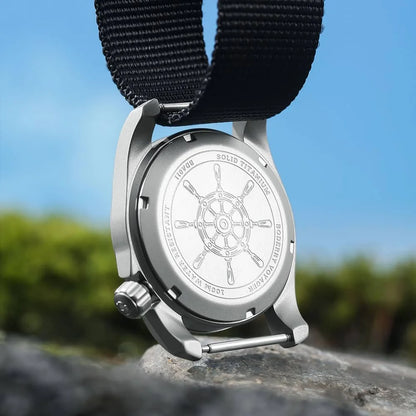 Relógio masculino Boderry Field Watches VOYAGER, caixa em bronze, mecânico automático, 100M impermeável, estilo militar, marca de topo