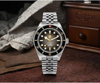 San Martin New 40mm BB Diver Watch Top Brand Classic Mens Watches NH35 Automatic Mechanical Sapphire Waterproof Reloj SN0128