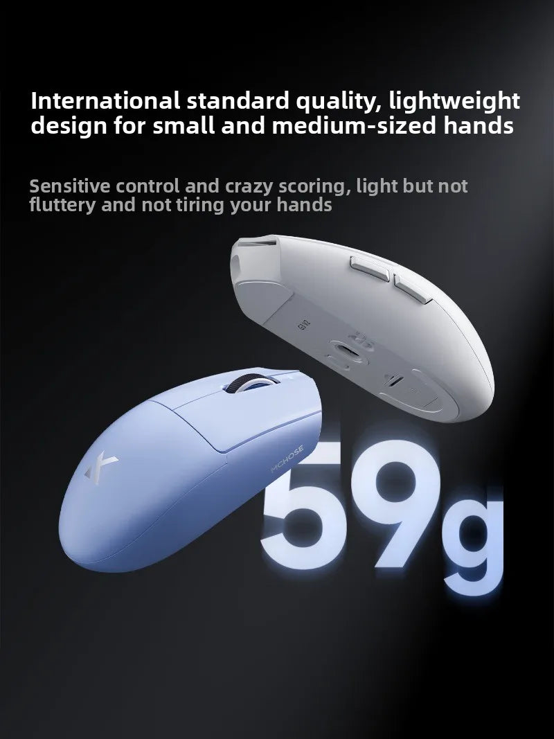 MCHOSE G3 V2 PRO brezžična miška Bluetooth s tremi načini povezave, ergonomska in lahka, za prenosnik, pisarno, gaming in računalniške dodatke