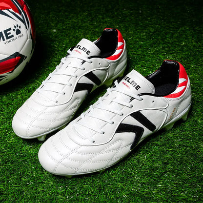 KELME FG jalkapallokengät, alkuperäiset naudan nahasta valmistetut miesten lenkkarit, ammattikäyttöön sopivat, luistamattomat urheilu- ja harjoitusjalkapallokengät ZX80011018