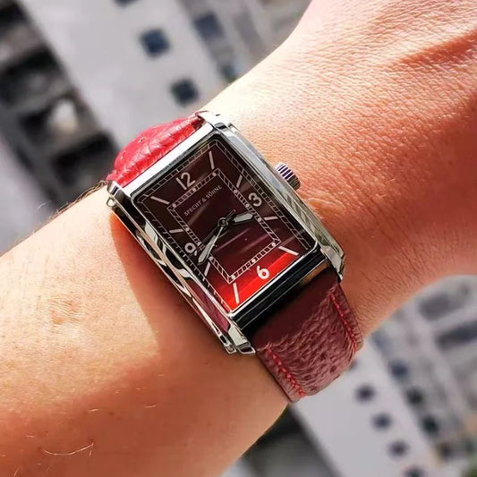 2025 New High Quaity 27MM Specht & Söhne Square Men's Watch Sweep VH31 Movt Steel Reloj Hombre Sapphire Crystal Waterproof