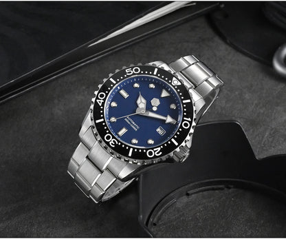 San Martin New 40-44mm Luxury Men's Diver Watch, Classic High Quality NH35 YN55 Automatic Mechanical, Sapphire, BGW-X1, 20Bar