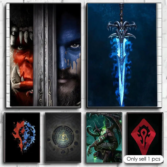 World Of W-Warcraft W-Wow mekani silikonski poster, samoljepljiva slika s printovima, dekoracija za dom, spavaću sobu i dnevni boravak